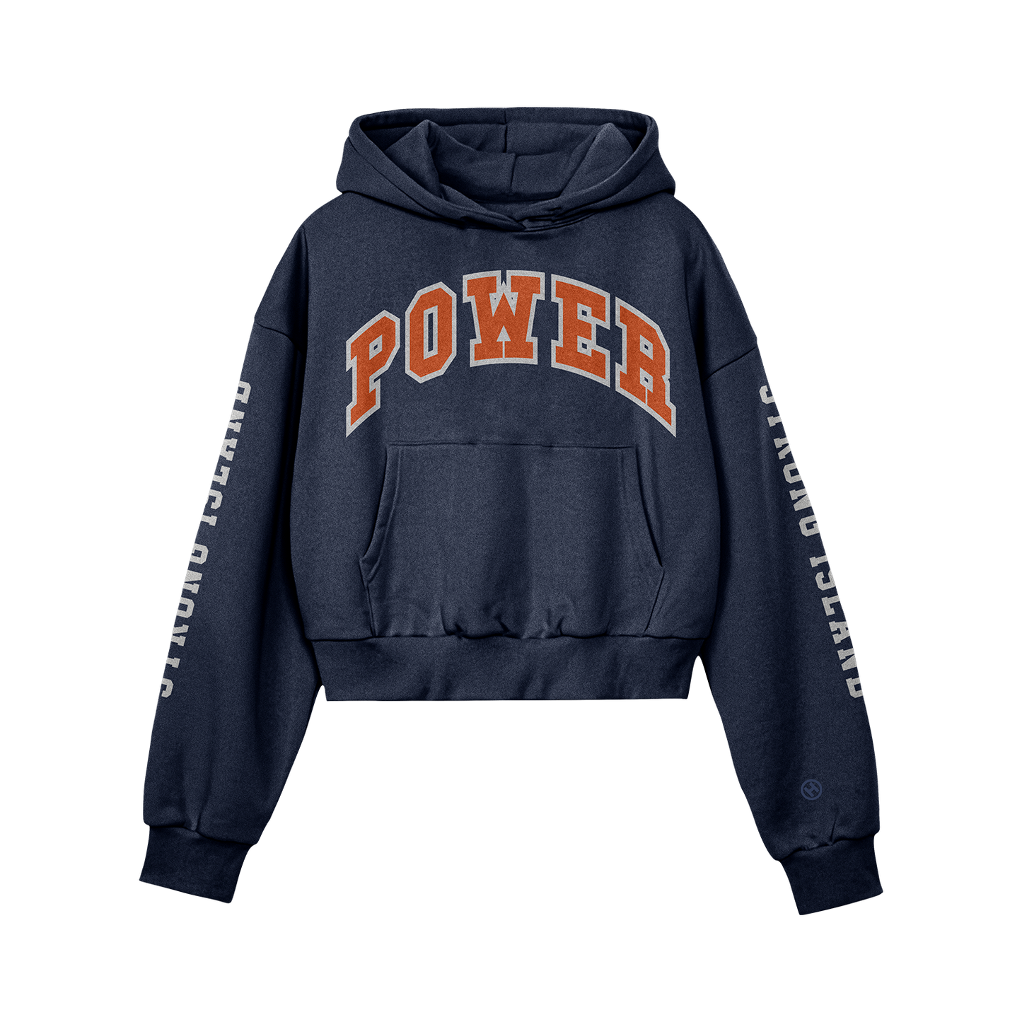 (H) x SIPU Football POWER Women's Hooded Crop Sweatshirt