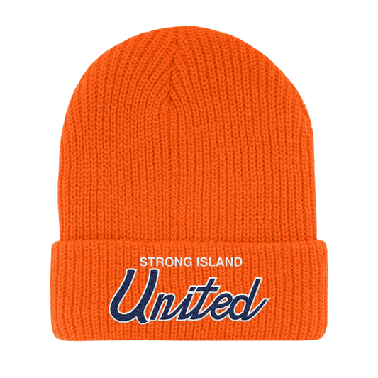 (H) x SIPU  Football Strong Island United Script Beanie