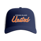 (H) x SIPU Football  Strong Island United Script Trucker Hat