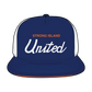 (H) x SIPU  Football Strong Island United Script Snapback Cap - Navy/White